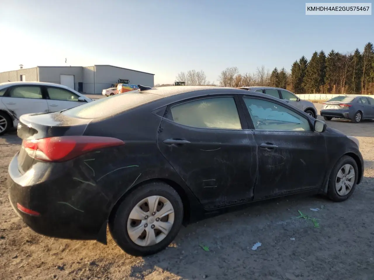 KMHDH4AE2GU575467 2016 Hyundai Elantra Se