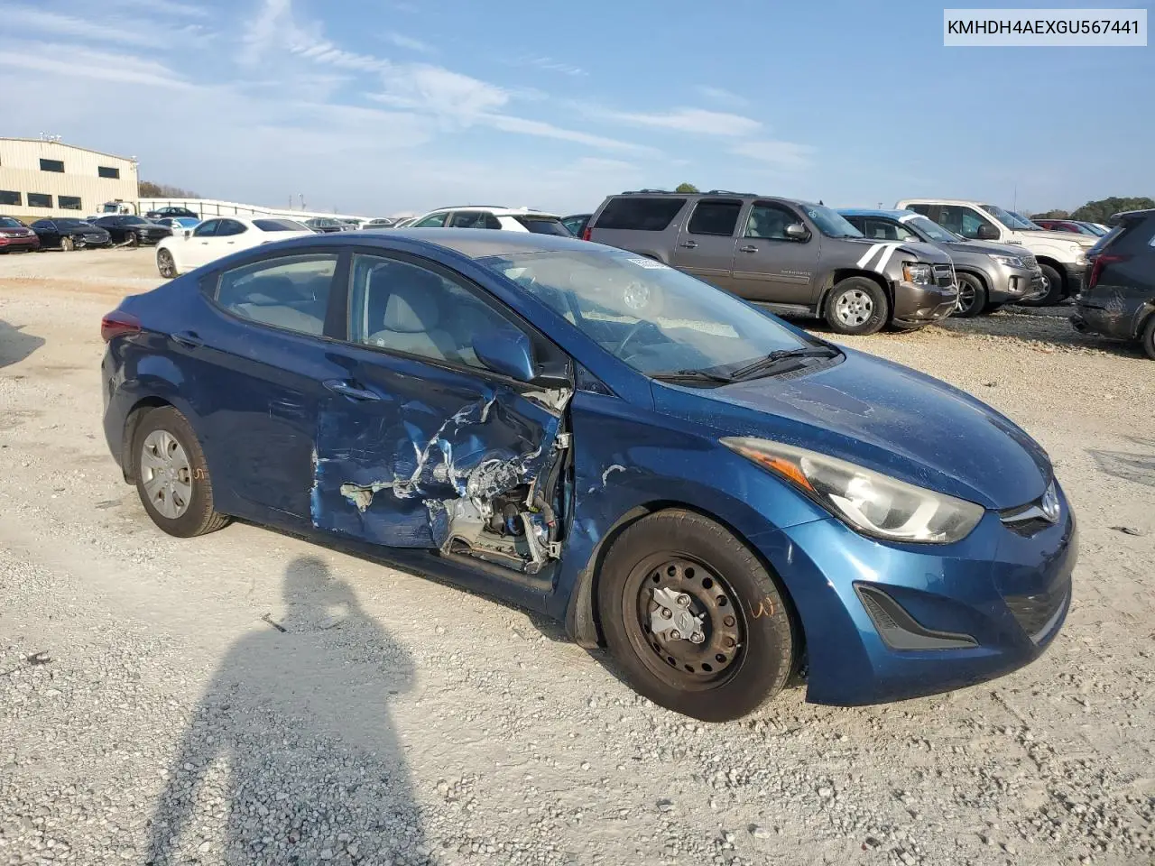 KMHDH4AEXGU567441 2016 Hyundai Elantra Se
