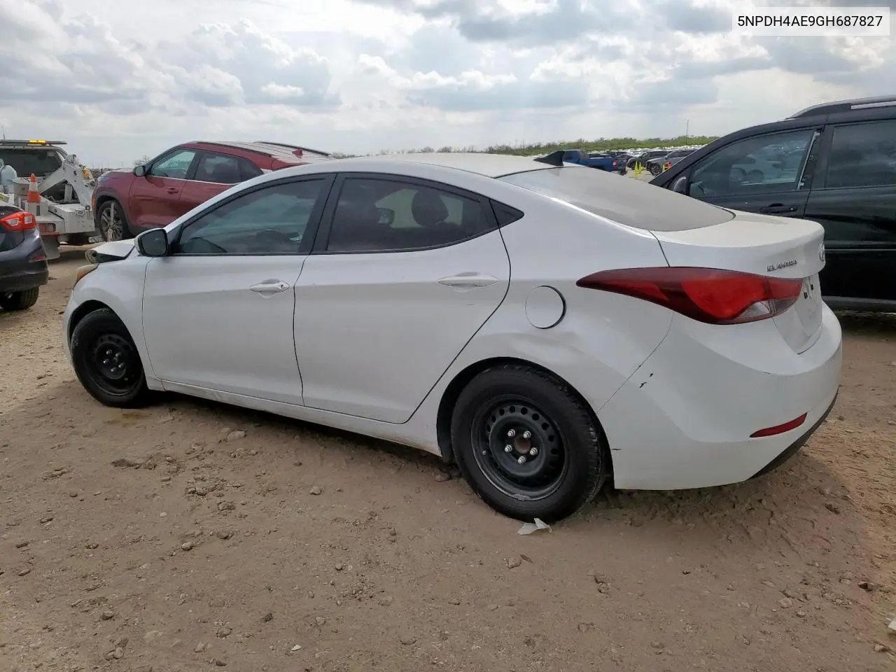 5NPDH4AE9GH687827 2016 Hyundai Elantra Se