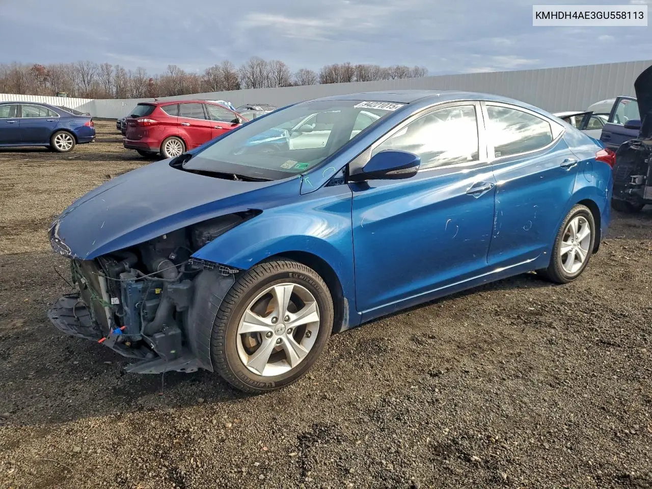 KMHDH4AE3GU558113 2016 Hyundai Elantra Se