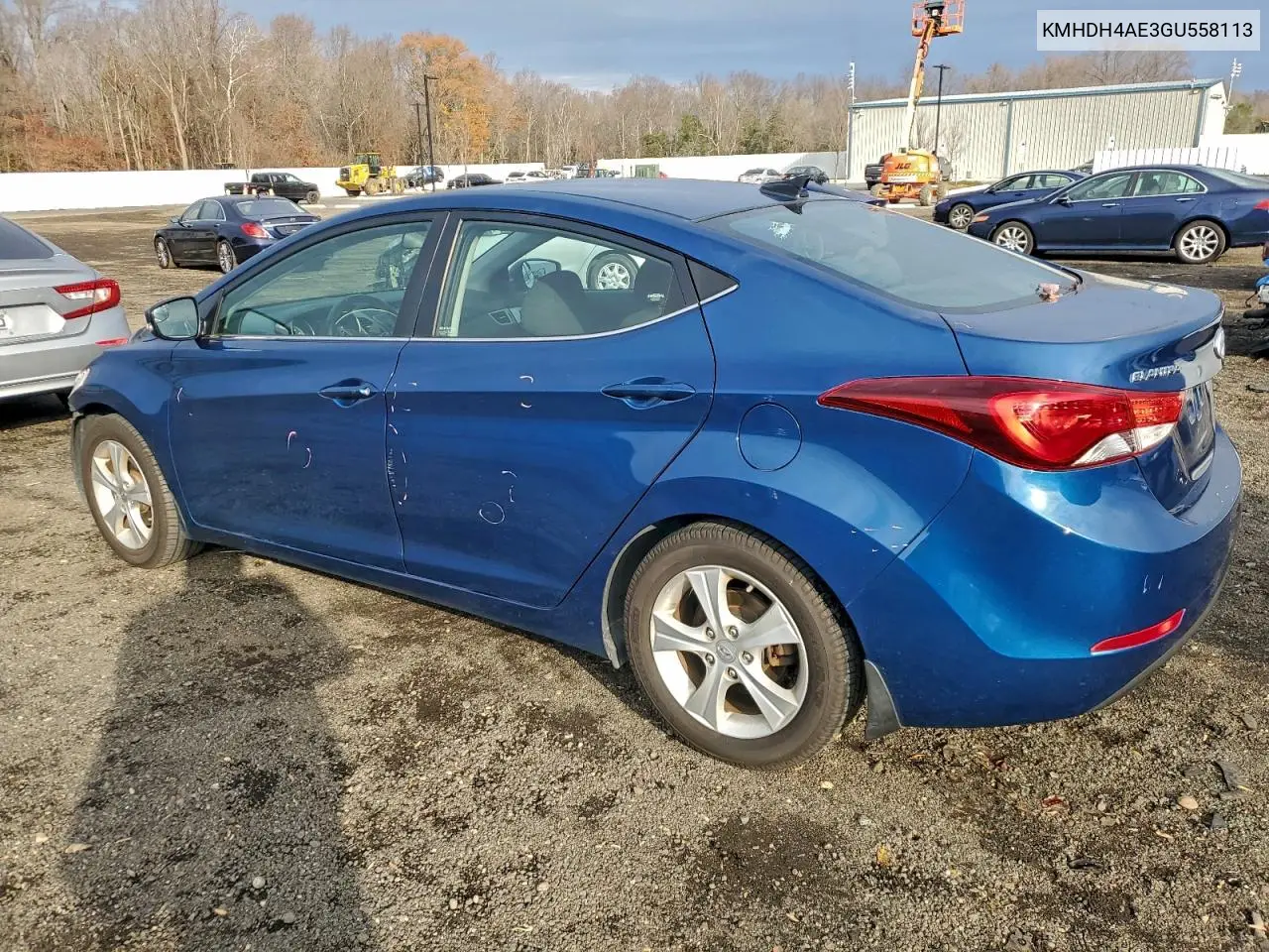 KMHDH4AE3GU558113 2016 Hyundai Elantra Se