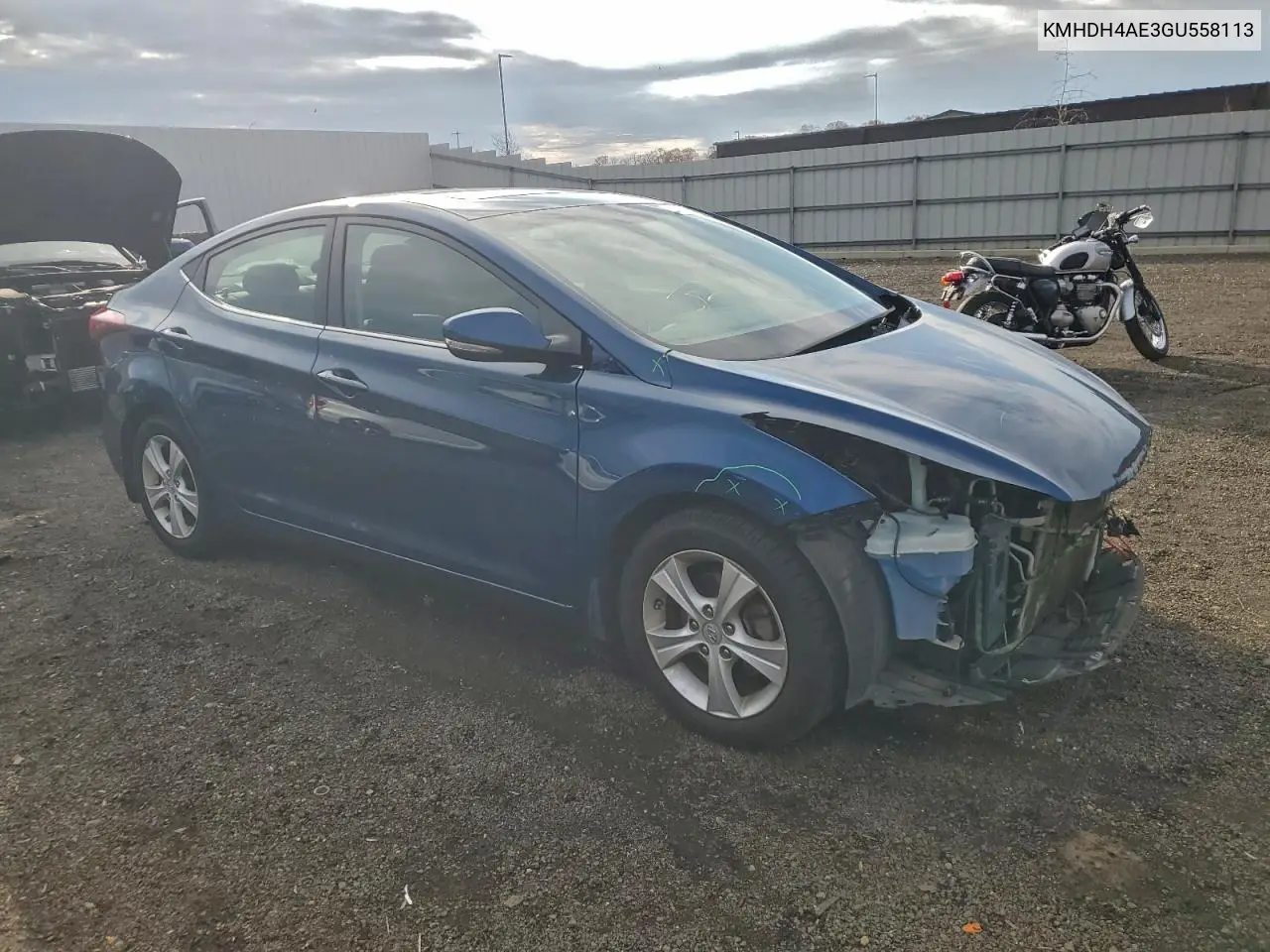 KMHDH4AE3GU558113 2016 Hyundai Elantra Se