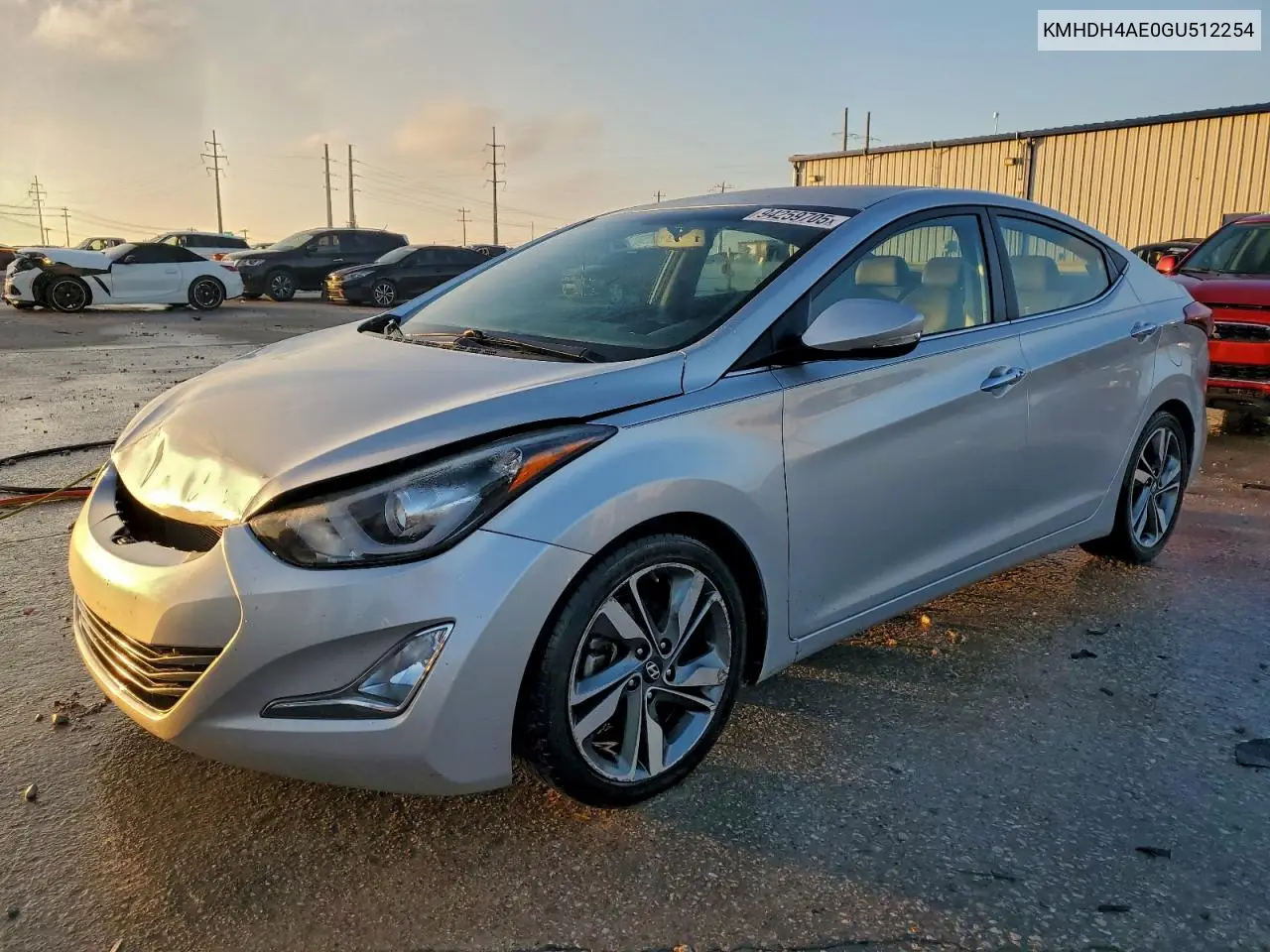 KMHDH4AE0GU512254 2016 Hyundai Elantra Se