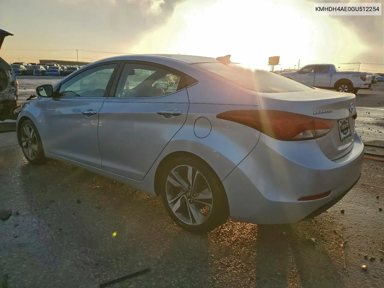 KMHDH4AE0GU512254 2016 Hyundai Elantra Se