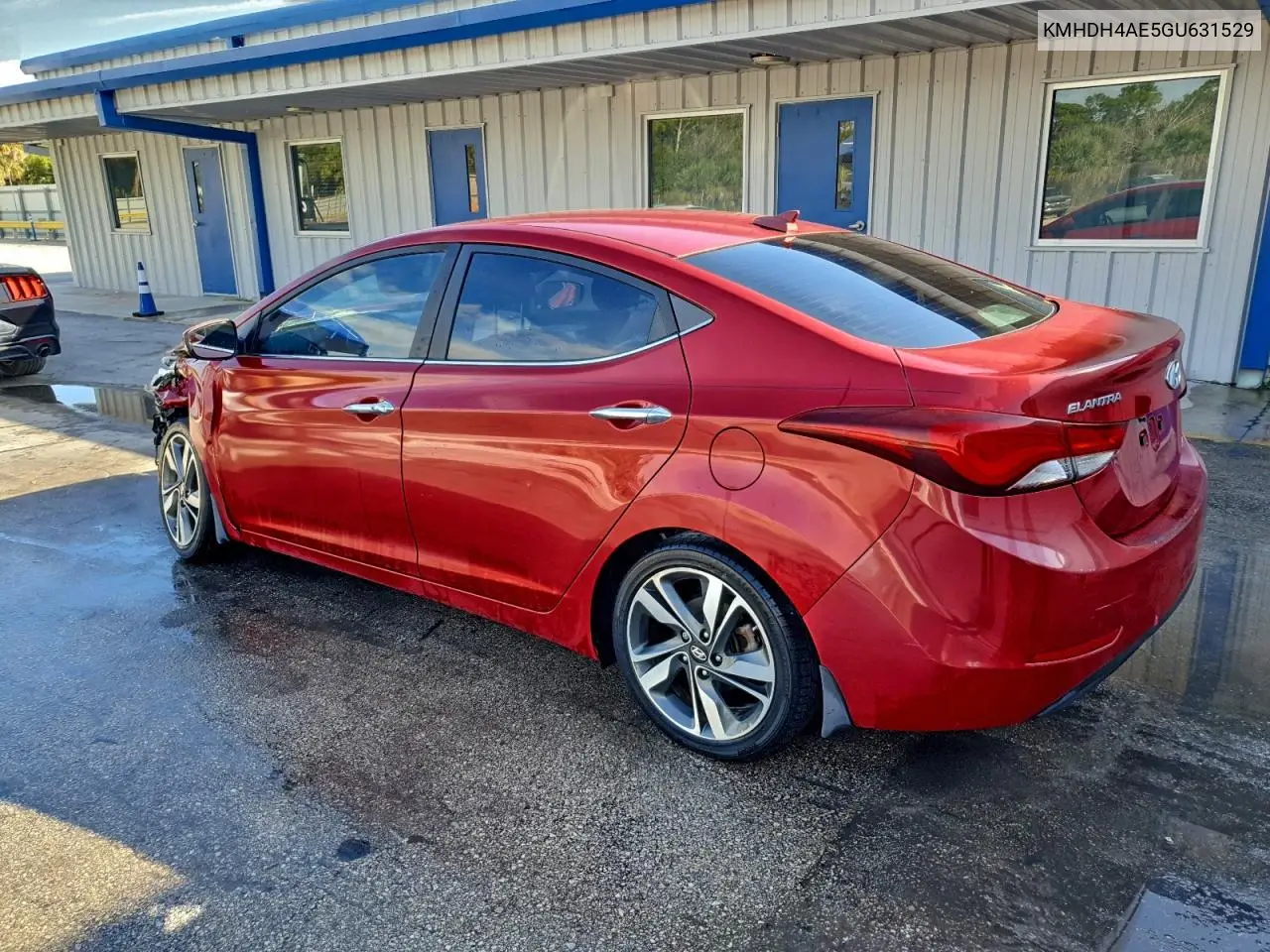 KMHDH4AE5GU631529 2016 Hyundai Elantra Se