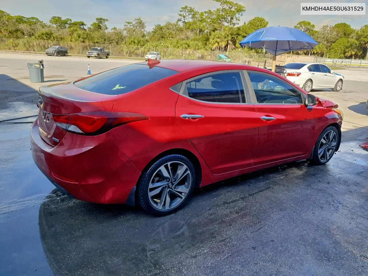 KMHDH4AE5GU631529 2016 Hyundai Elantra Se
