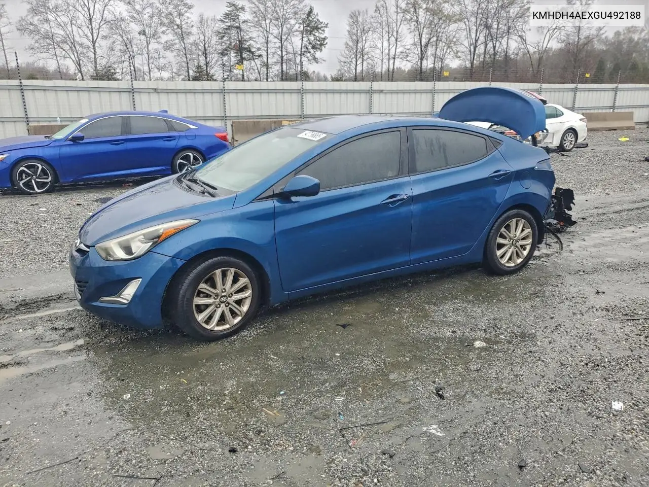 KMHDH4AEXGU492188 2016 Hyundai Elantra Se