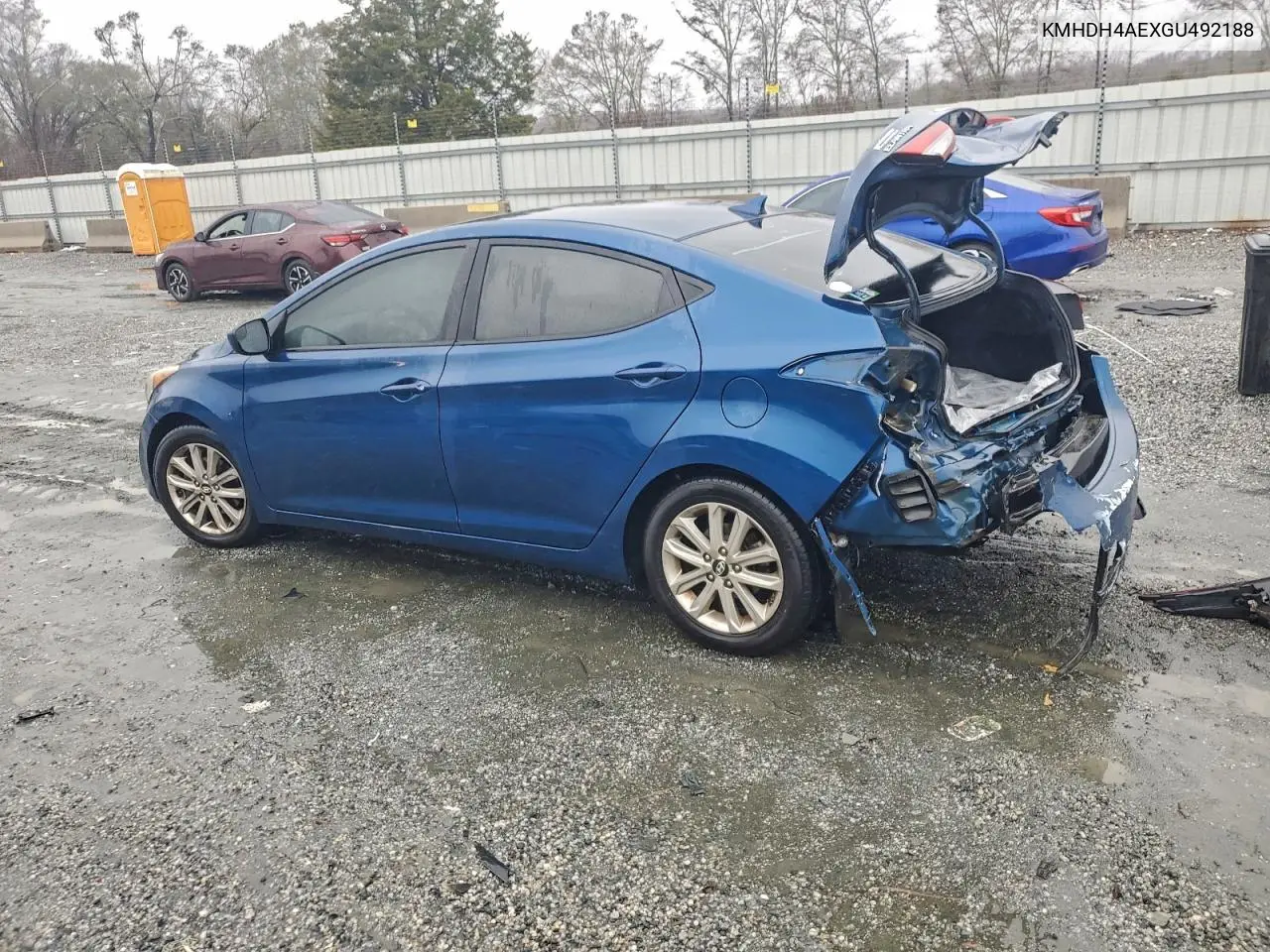 KMHDH4AEXGU492188 2016 Hyundai Elantra Se