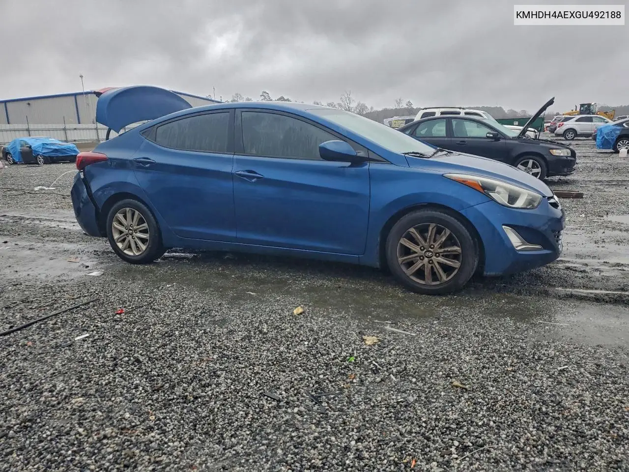 KMHDH4AEXGU492188 2016 Hyundai Elantra Se