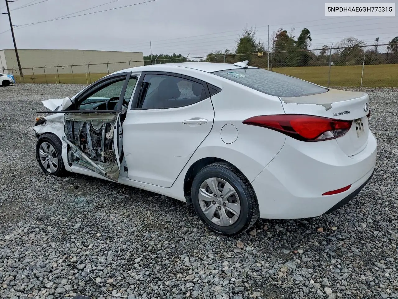 5NPDH4AE6GH775315 2016 Hyundai Elantra Se