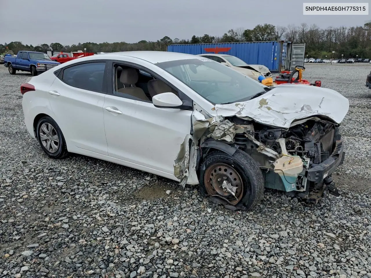 5NPDH4AE6GH775315 2016 Hyundai Elantra Se