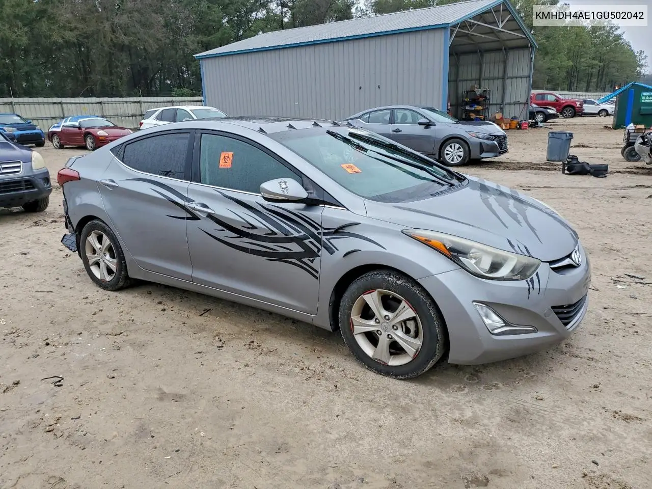 KMHDH4AE1GU502042 2016 Hyundai Elantra Se