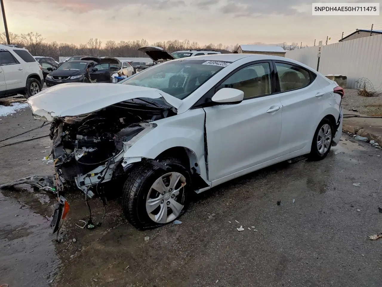 5NPDH4AE5GH711475 2016 Hyundai Elantra Se