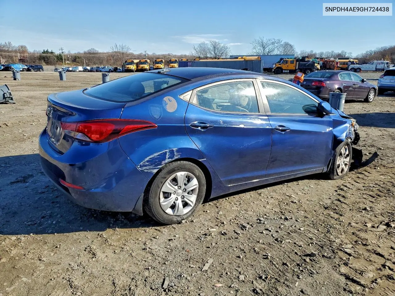 5NPDH4AE9GH724438 2016 Hyundai Elantra Se