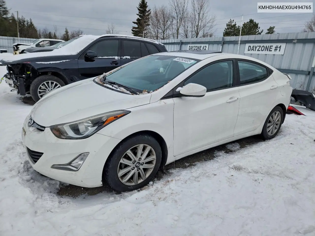 KMHDH4AEXGU494765 2016 Hyundai Elantra Se