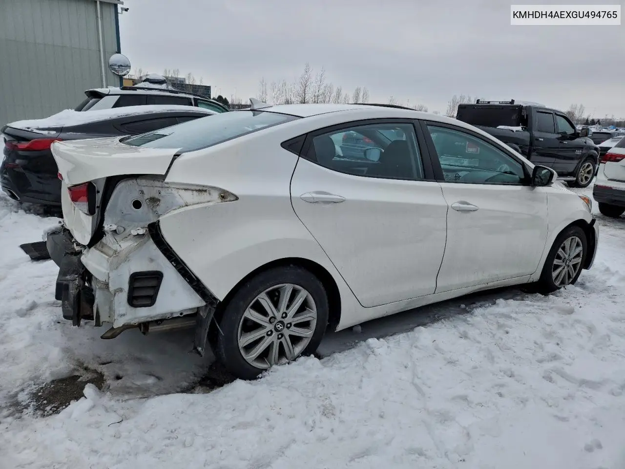 KMHDH4AEXGU494765 2016 Hyundai Elantra Se