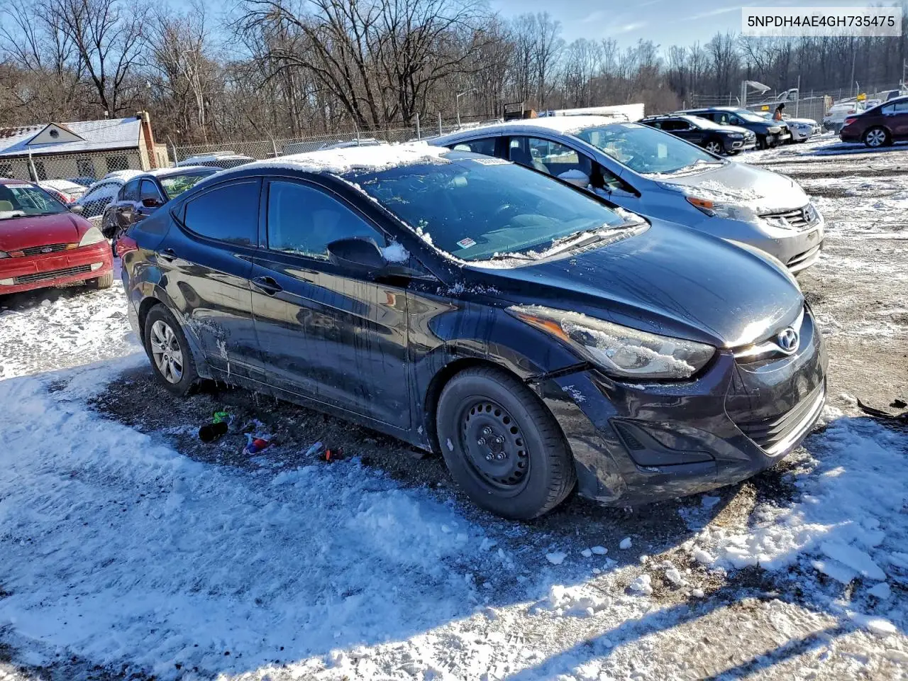 5NPDH4AE4GH735475 2016 Hyundai Elantra Se