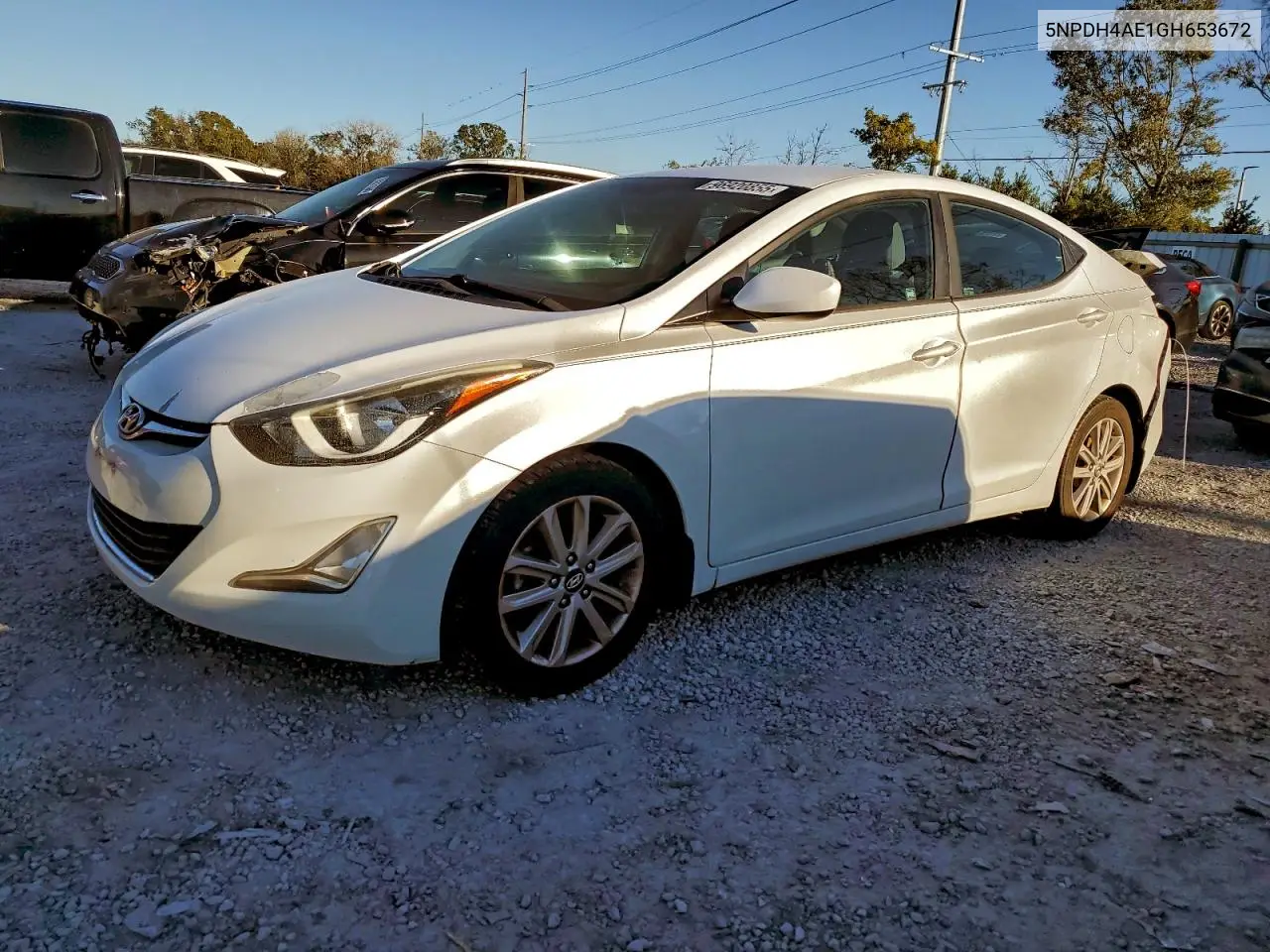 5NPDH4AE1GH653672 2016 Hyundai Elantra Se