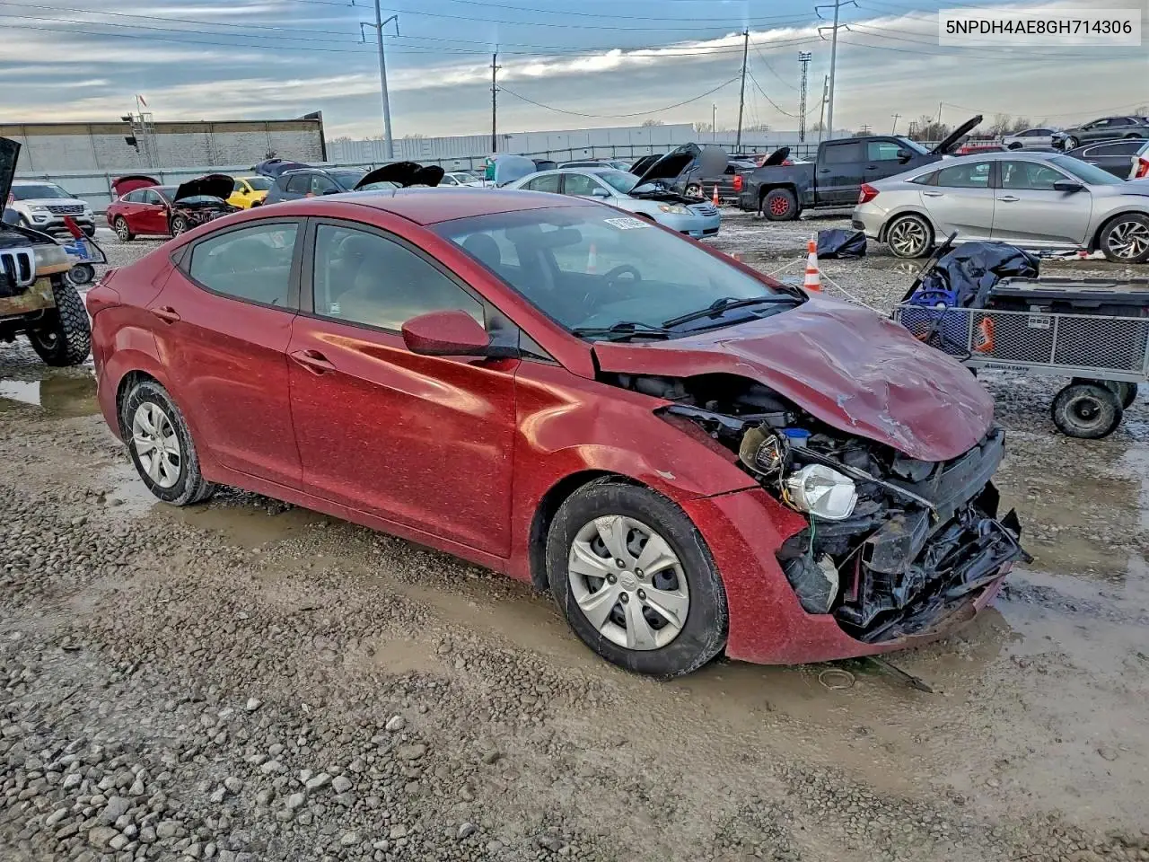 5NPDH4AE8GH714306 2016 Hyundai Elantra Se