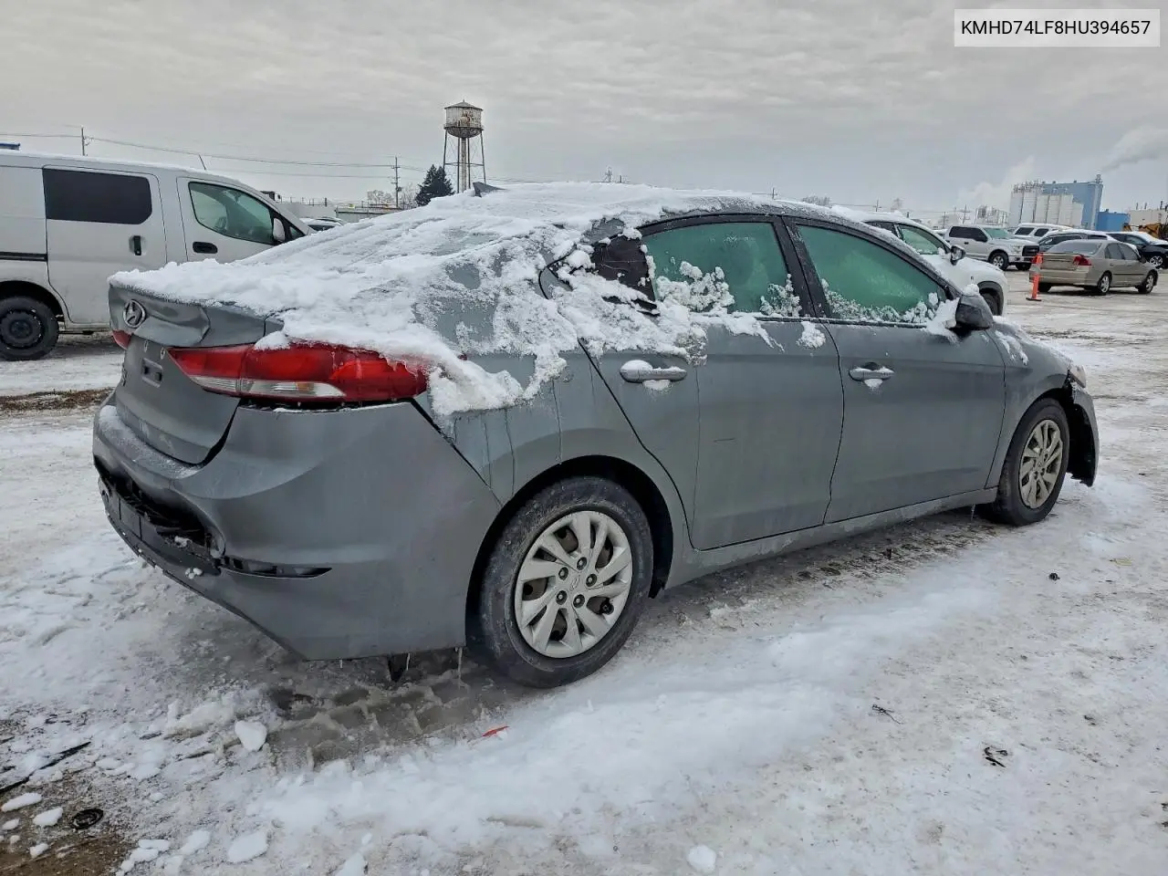 KMHD74LF8HU394657 2017 Hyundai Elantra Se