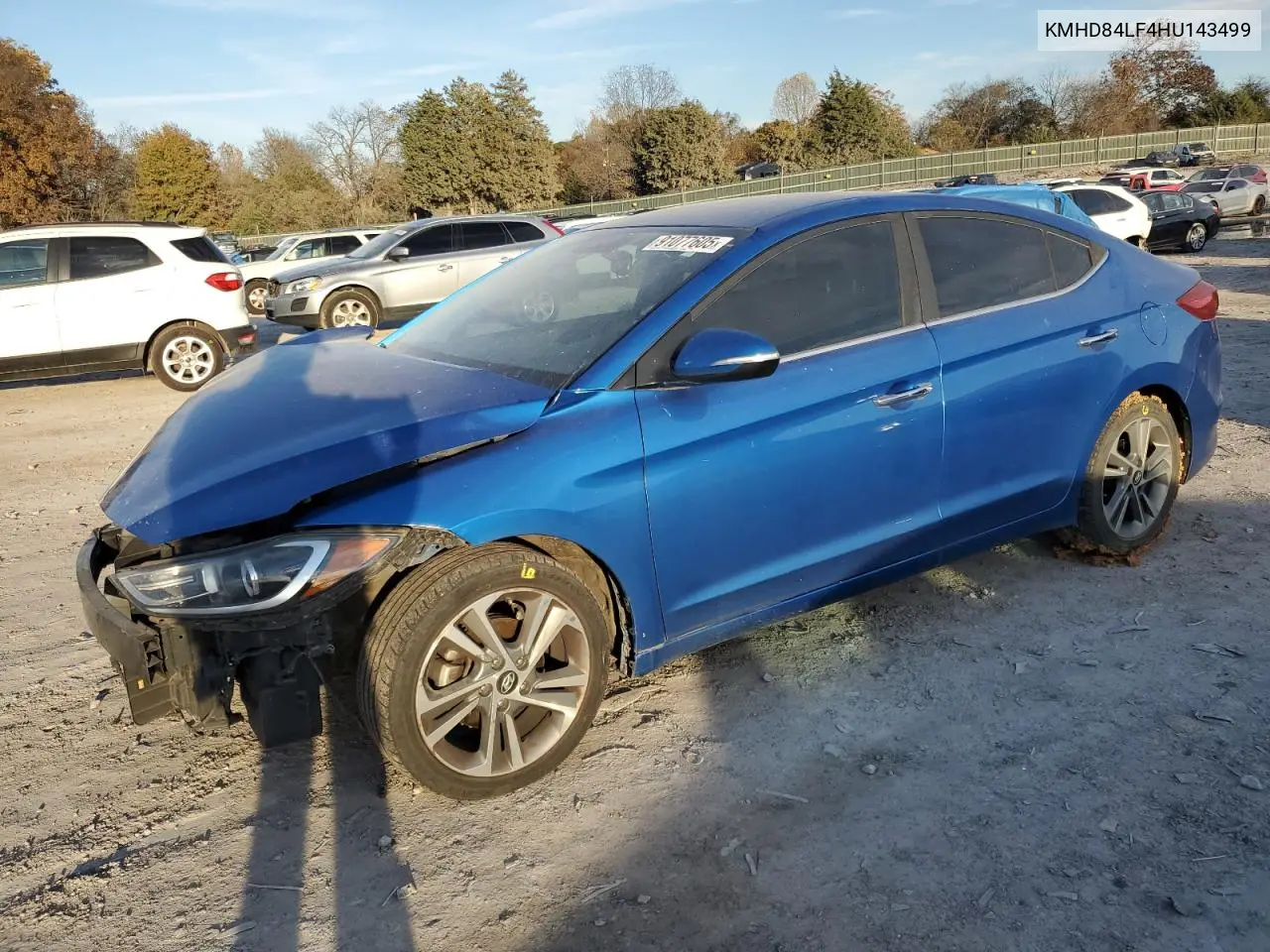 KMHD84LF4HU143499 2017 Hyundai Elantra Se
