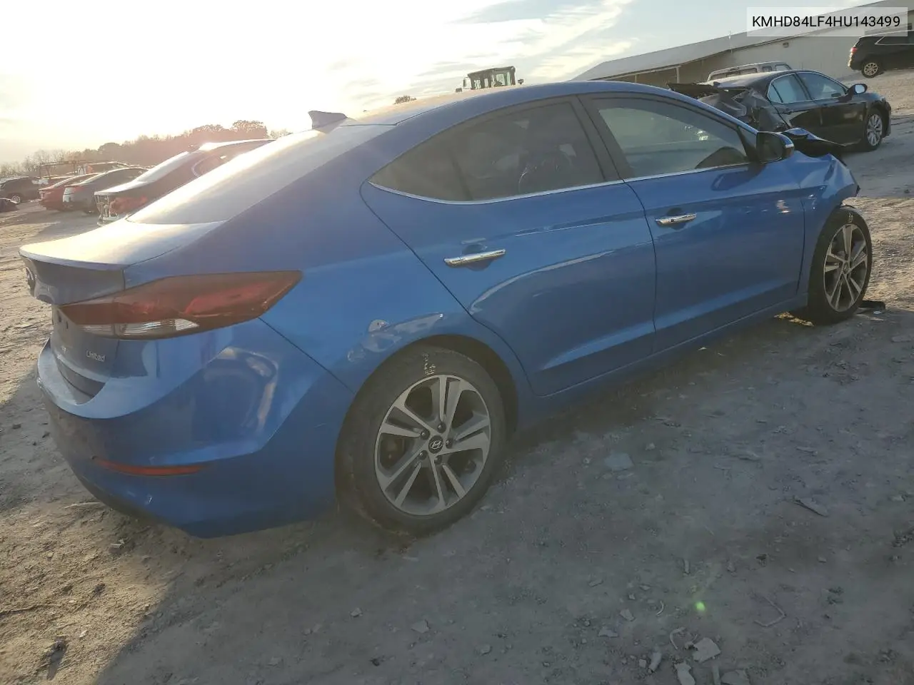 KMHD84LF4HU143499 2017 Hyundai Elantra Se