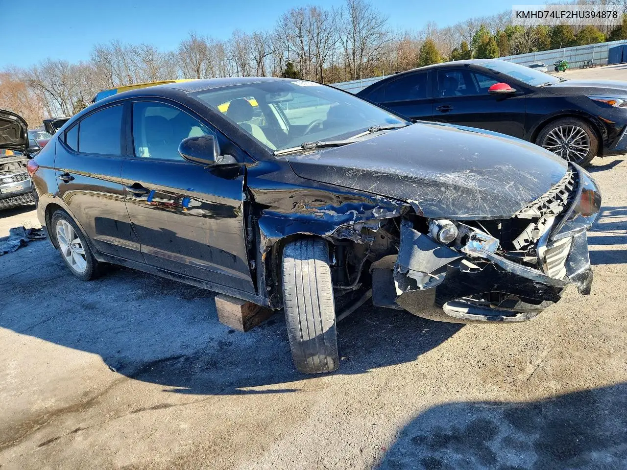 KMHD74LF2HU394878 2017 Hyundai Elantra Se