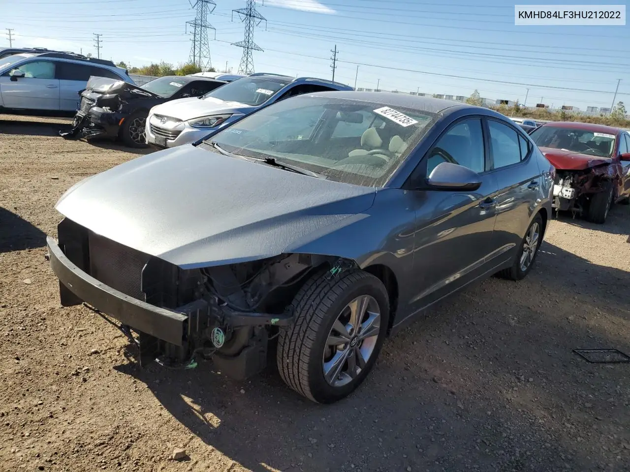 KMHD84LF3HU212022 2017 Hyundai Elantra Se