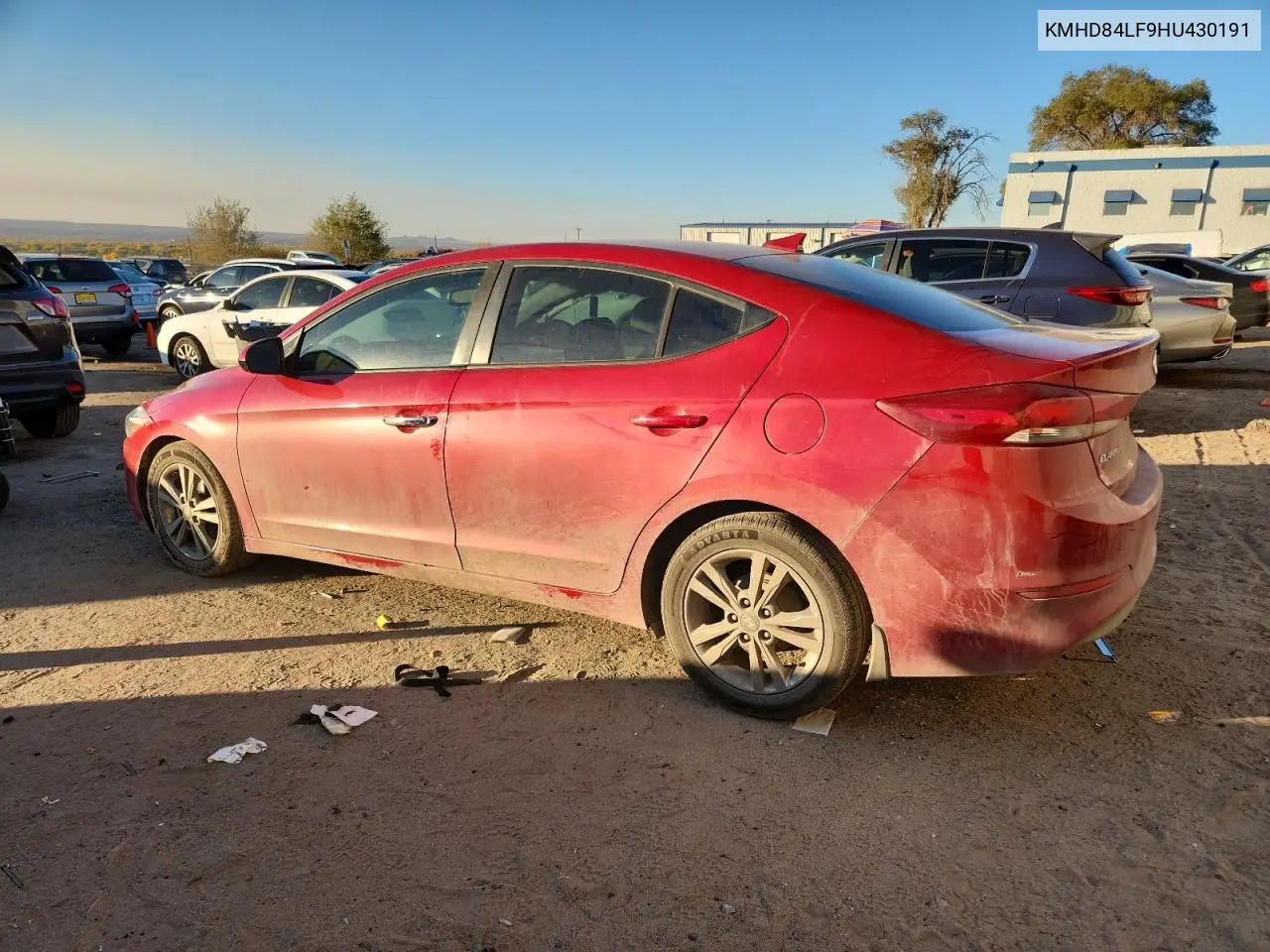 KMHD84LF9HU430191 2017 Hyundai Elantra Se