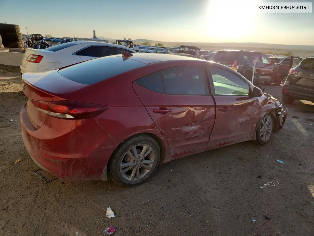 KMHD84LF9HU430191 2017 Hyundai Elantra Se