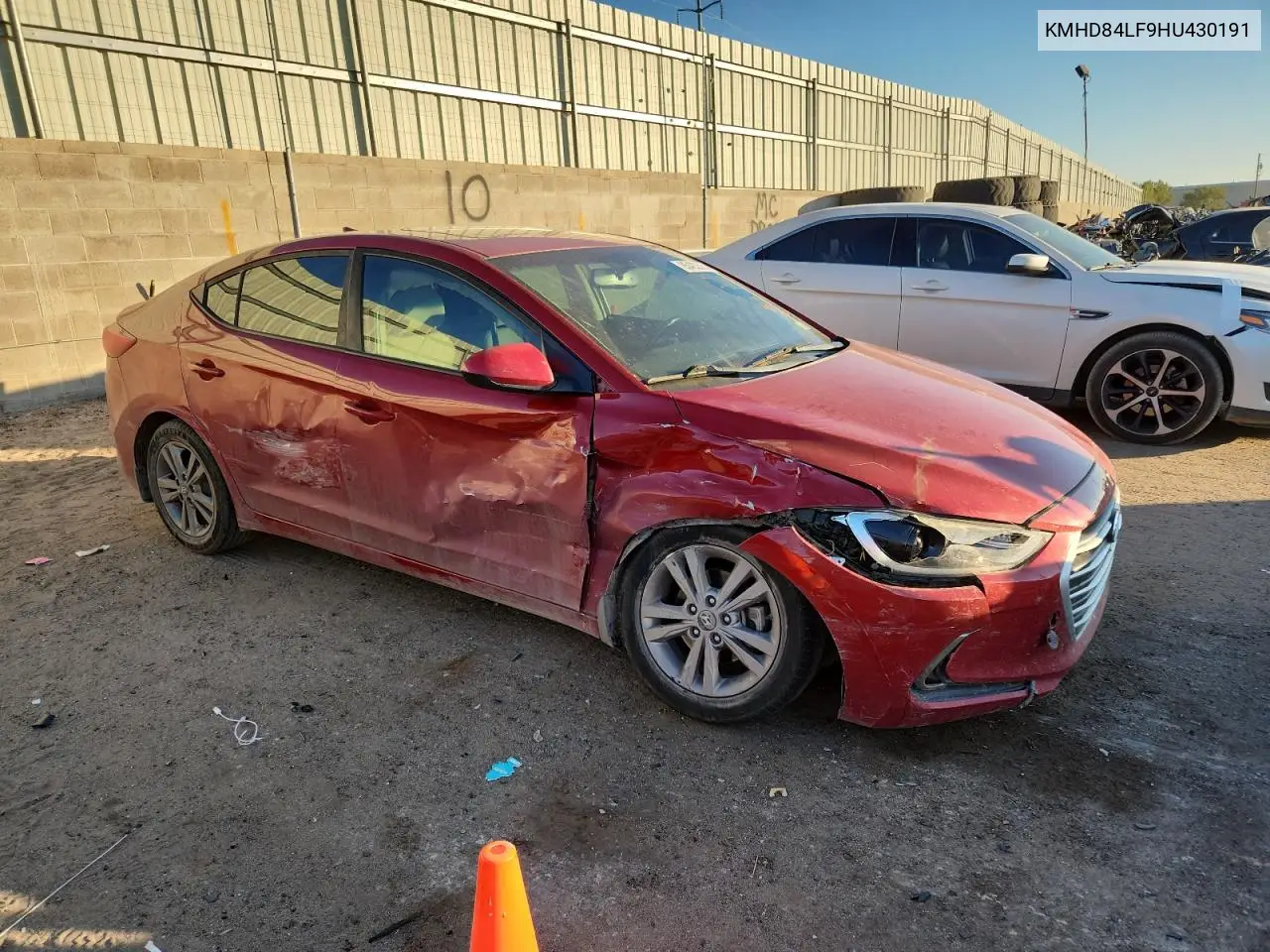 KMHD84LF9HU430191 2017 Hyundai Elantra Se