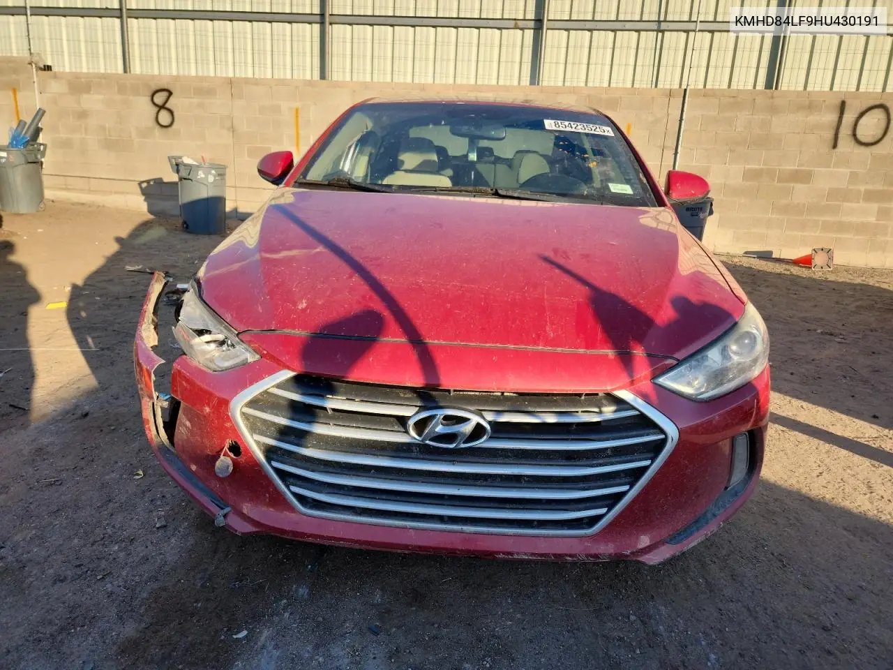 KMHD84LF9HU430191 2017 Hyundai Elantra Se