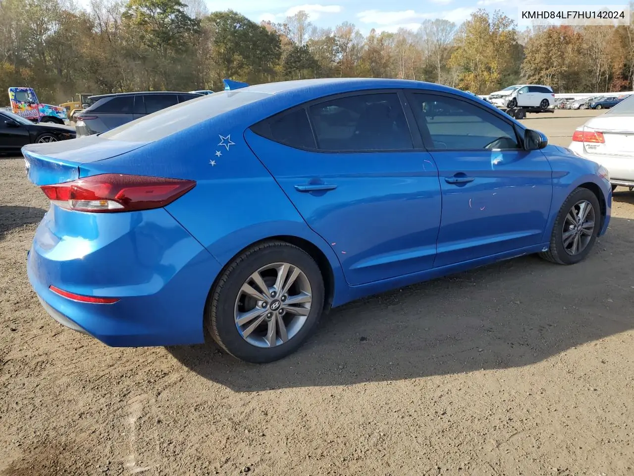 KMHD84LF7HU142024 2017 Hyundai Elantra Se
