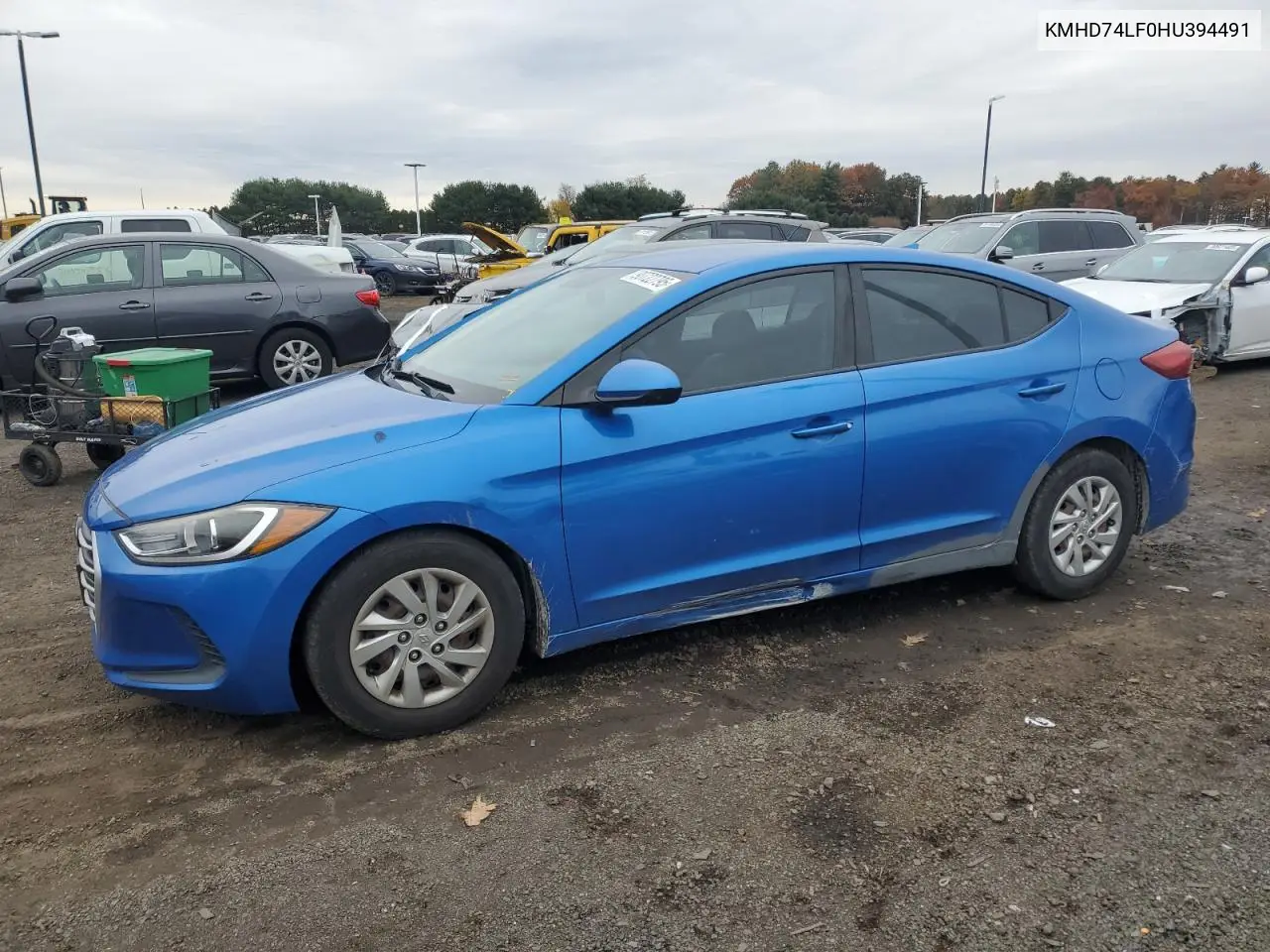 KMHD74LF0HU394491 2017 Hyundai Elantra Se