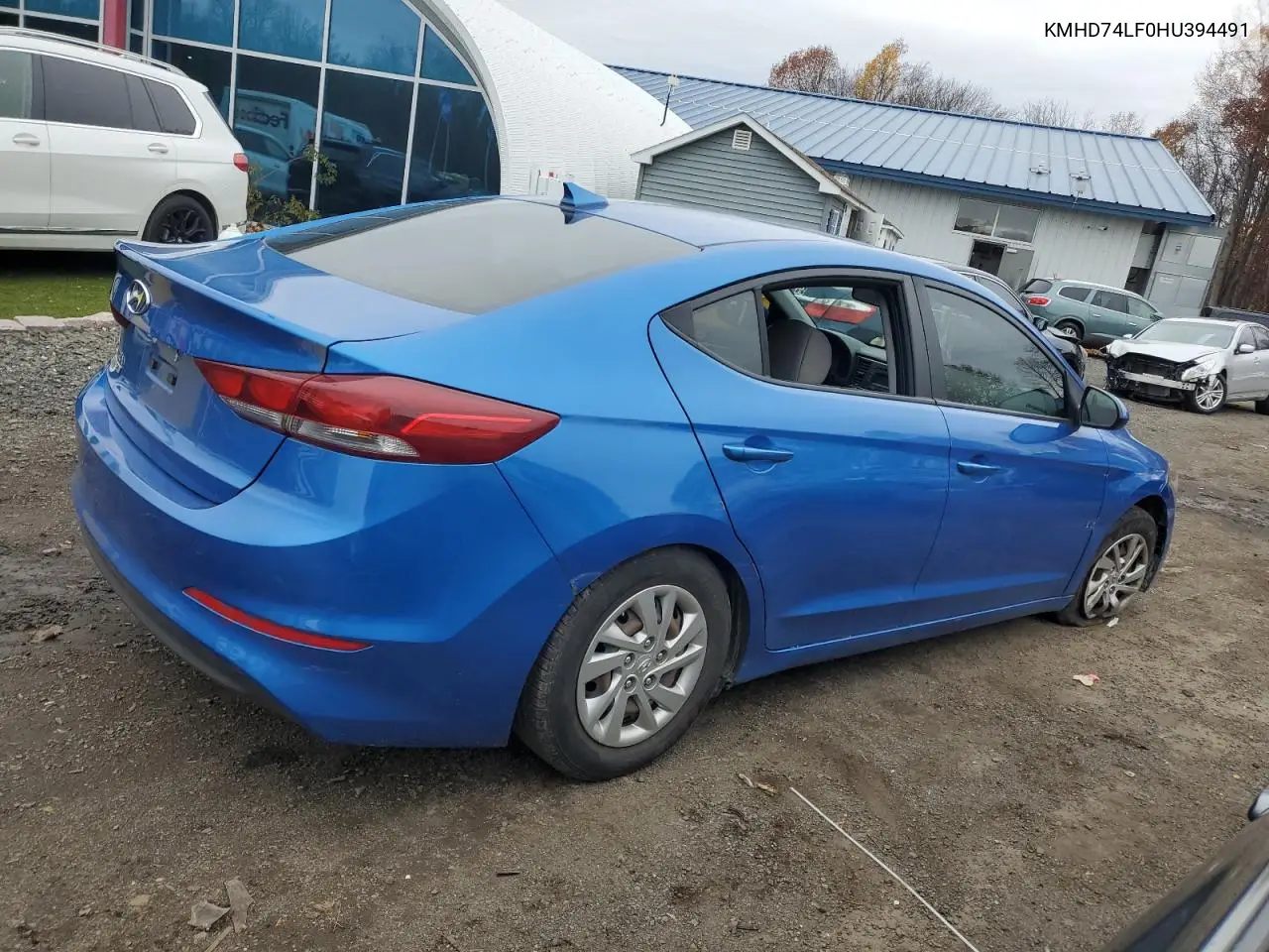 KMHD74LF0HU394491 2017 Hyundai Elantra Se