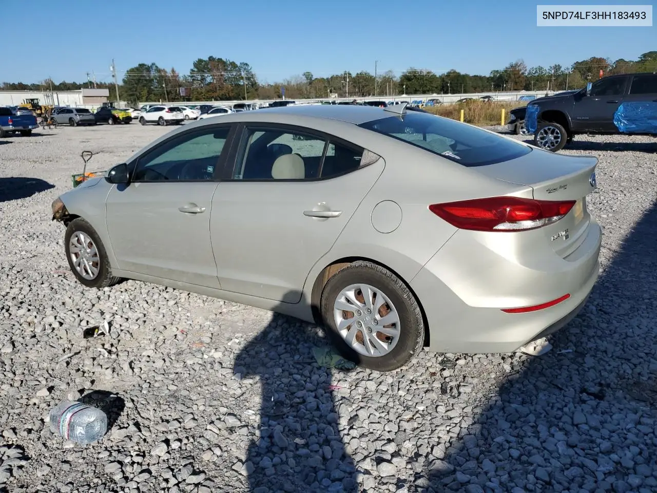 5NPD74LF3HH183493 2017 Hyundai Elantra Se