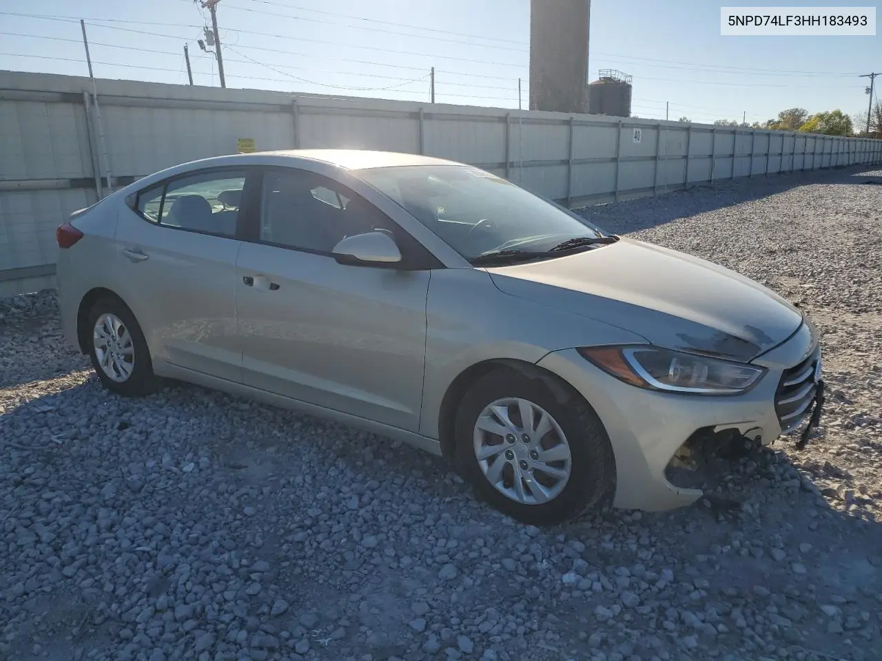 5NPD74LF3HH183493 2017 Hyundai Elantra Se