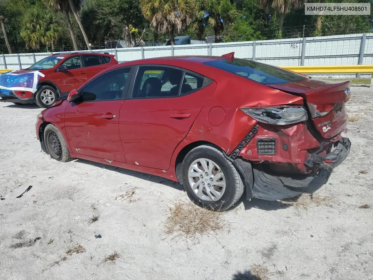 KMHD74LF5HU408501 2017 Hyundai Elantra Se