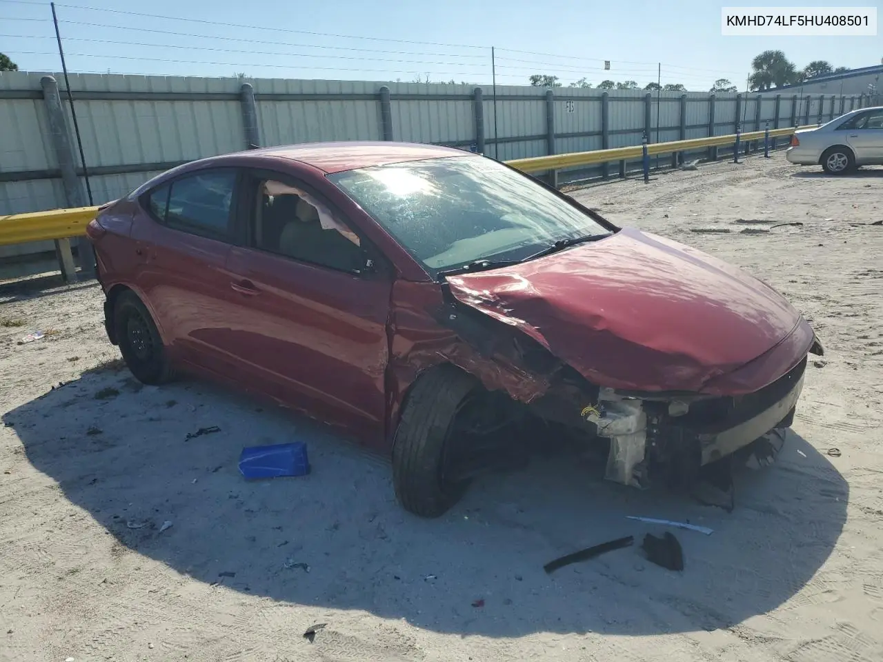 KMHD74LF5HU408501 2017 Hyundai Elantra Se