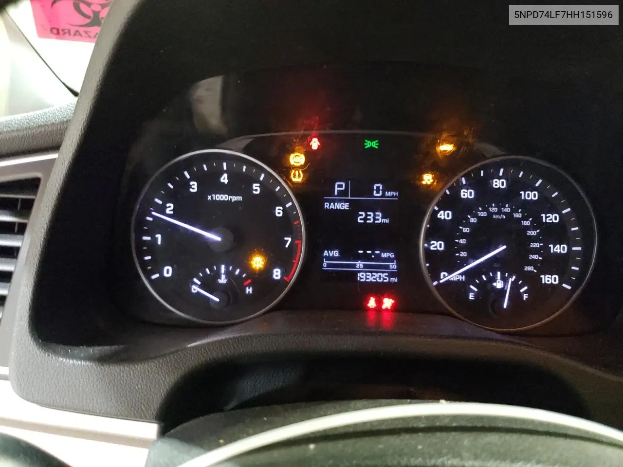 5NPD74LF7HH151596 2017 Hyundai Elantra Se