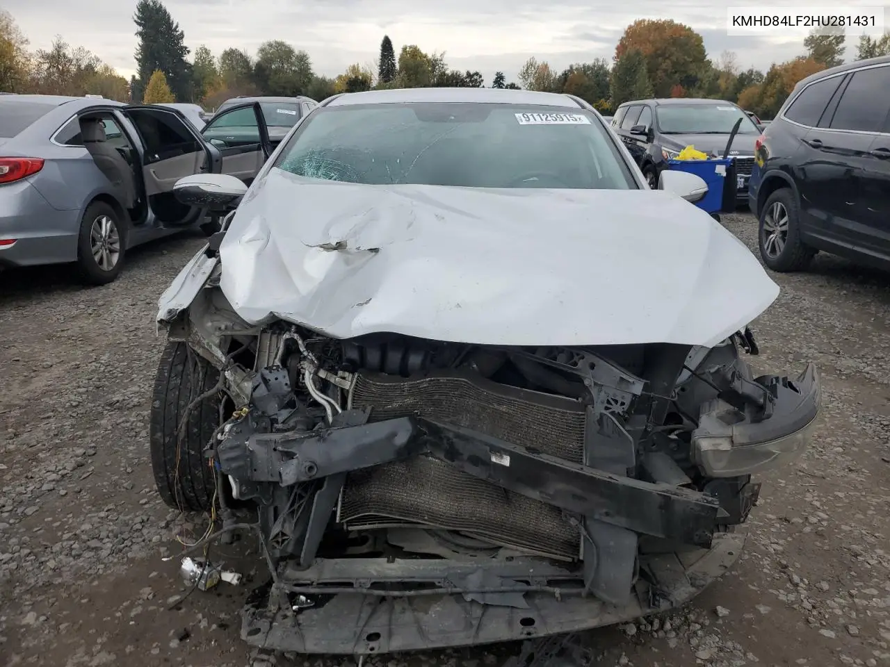KMHD84LF2HU281431 2017 Hyundai Elantra Se