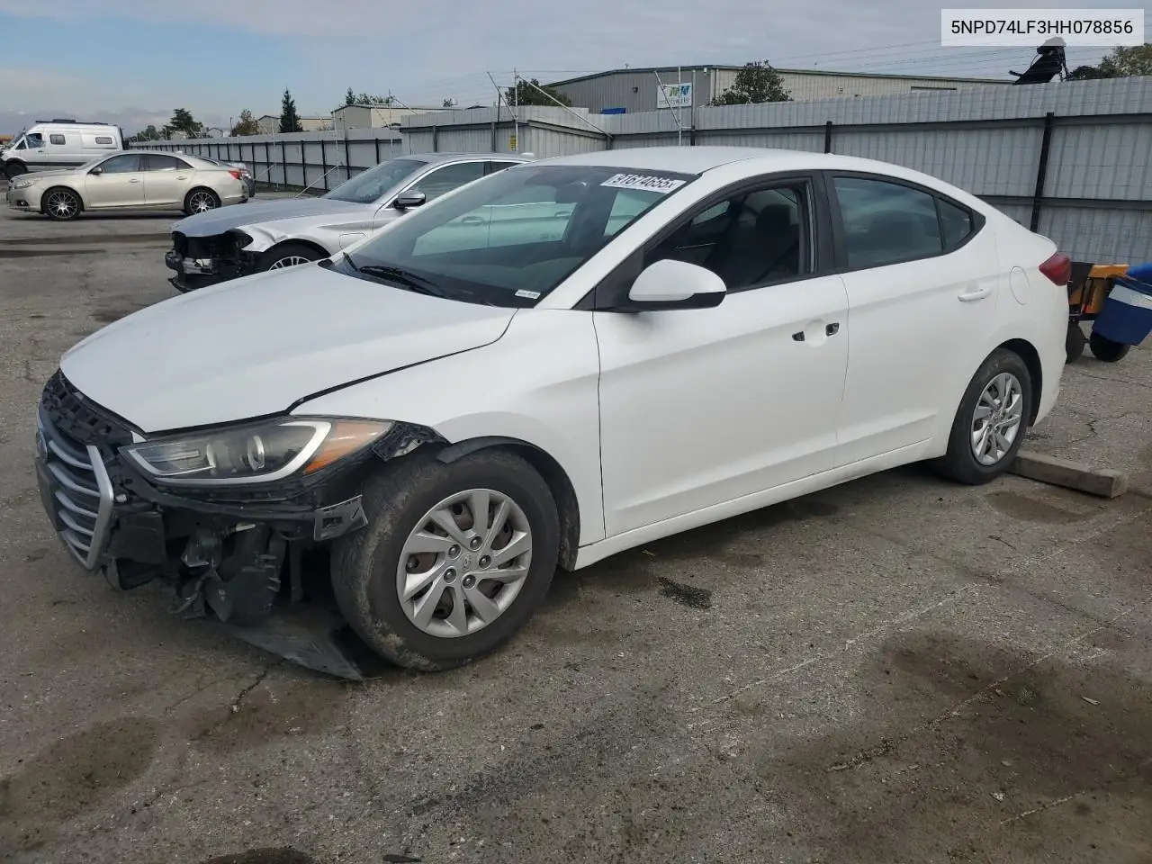 5NPD74LF3HH078856 2017 Hyundai Elantra Se