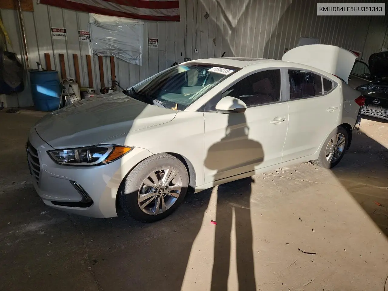 KMHD84LF5HU351343 2017 Hyundai Elantra Se