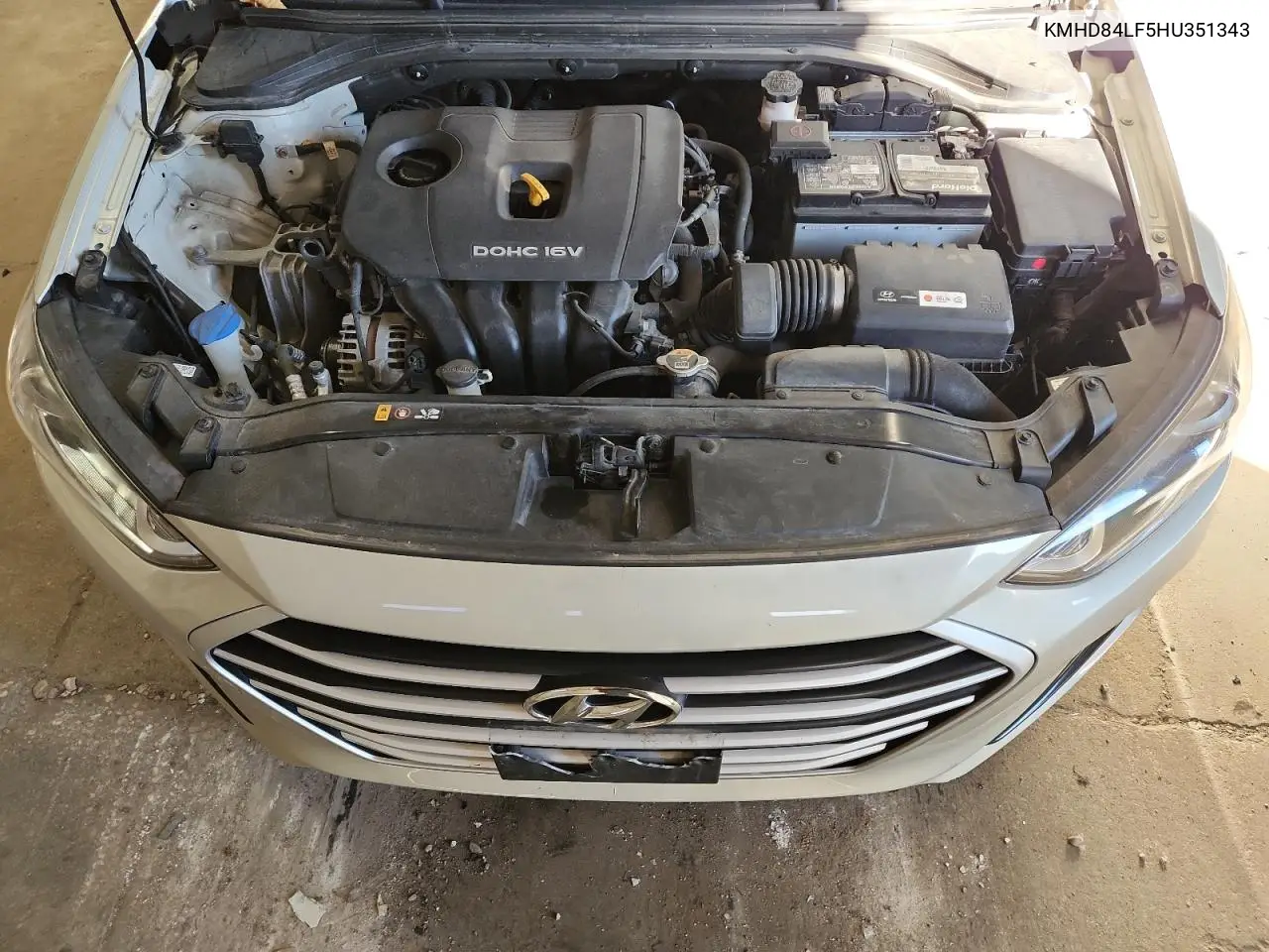 KMHD84LF5HU351343 2017 Hyundai Elantra Se