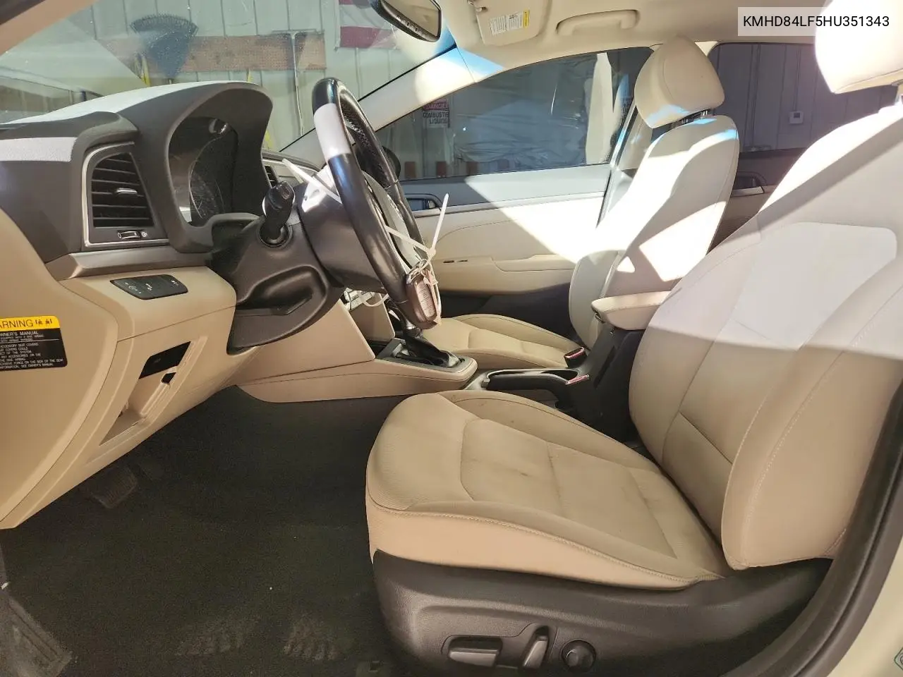 KMHD84LF5HU351343 2017 Hyundai Elantra Se
