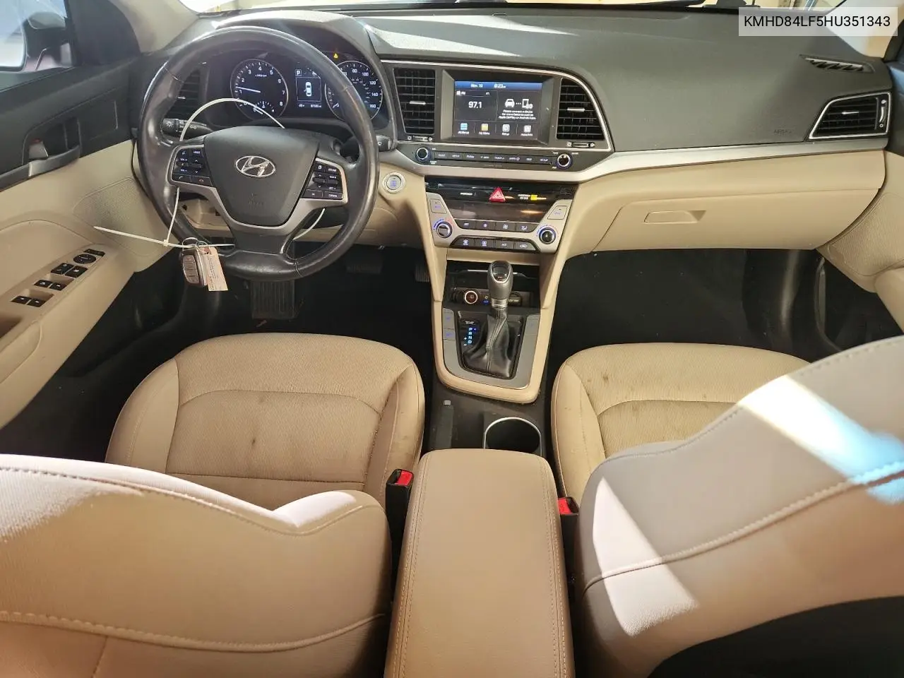 KMHD84LF5HU351343 2017 Hyundai Elantra Se