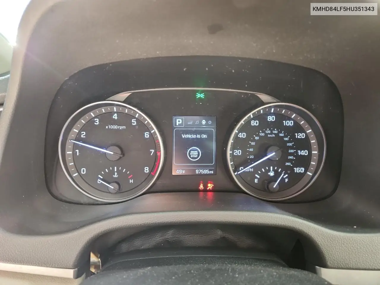 KMHD84LF5HU351343 2017 Hyundai Elantra Se
