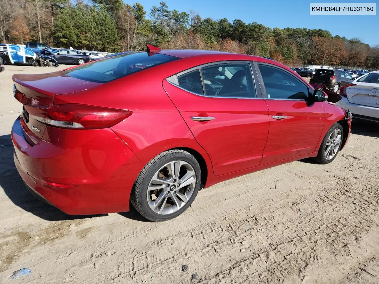 KMHD84LF7HU331160 2017 Hyundai Elantra Se
