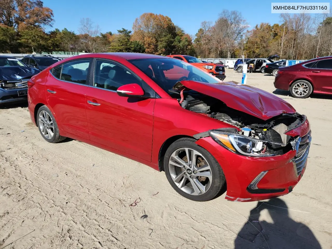 KMHD84LF7HU331160 2017 Hyundai Elantra Se
