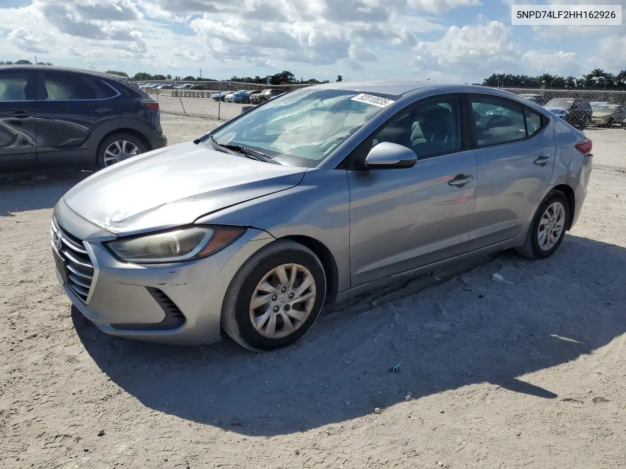 5NPD74LF2HH162926 2017 Hyundai Elantra Se